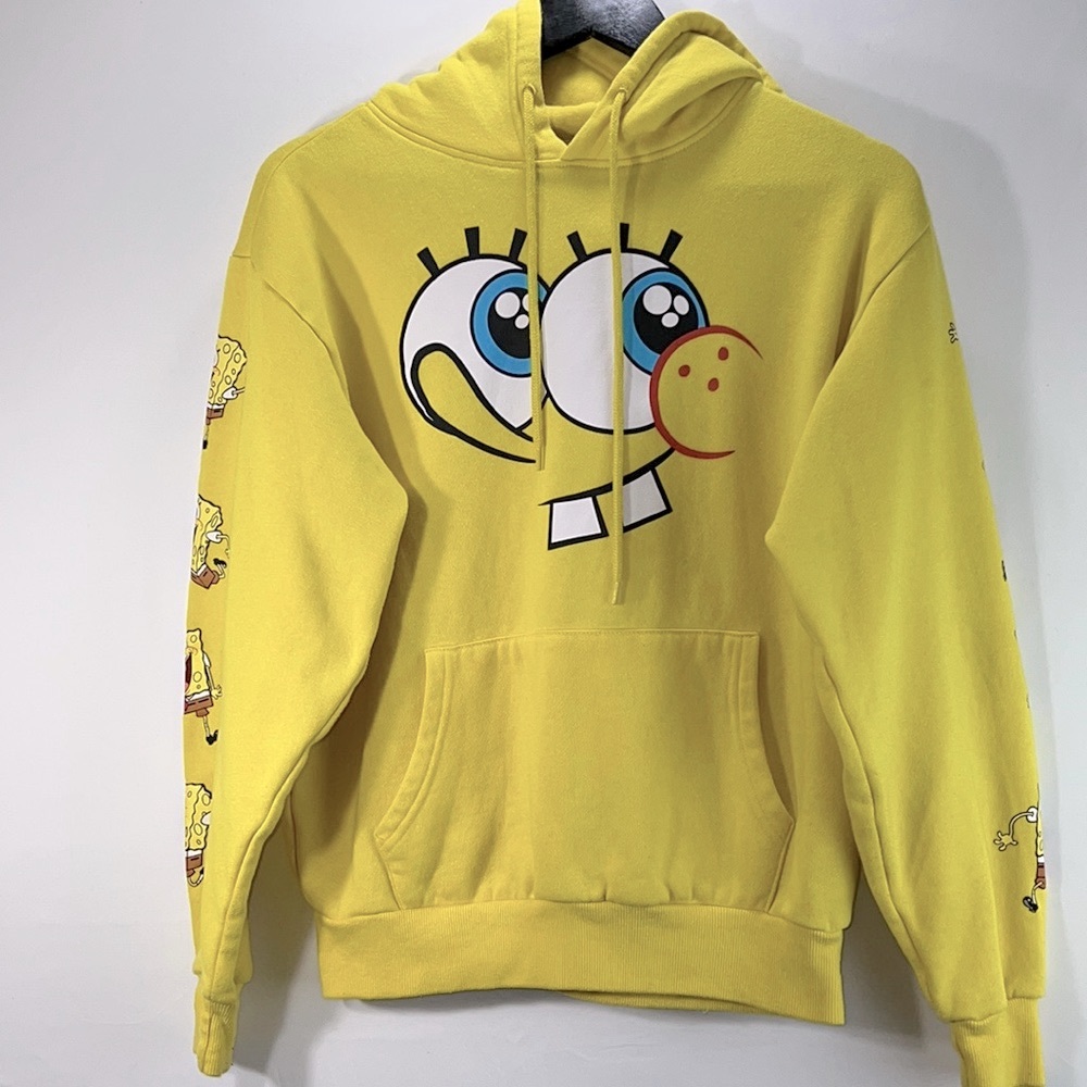 Nickelodeon SpongeBob Square Pants Long Sleeve Sweat Shirt Hoodie Size S